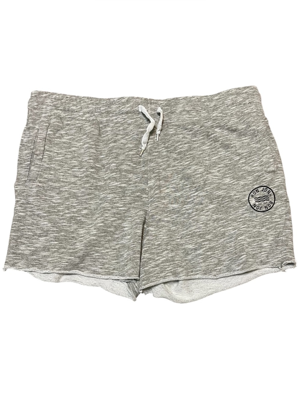 Men's Ron Jon Drawstring Shorts Heathered Gray XXL